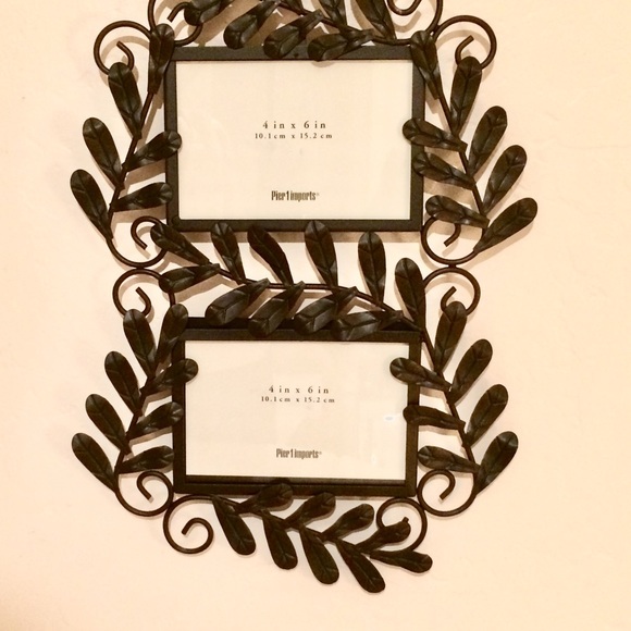 Pier 1 Metal Photo Frame on Chain 2- 4”x6” New - Picture 3 of 3